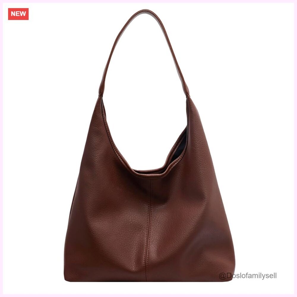 Soft PU Leather Hobo Tote Bag Shoulder Purse Work Everyday Handbag